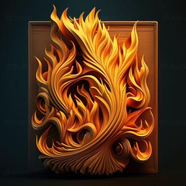 3D model st flaming (STL)